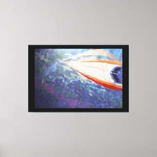 Dolphin ride along canvas print