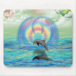 Dolphin Rising Mouse Mat