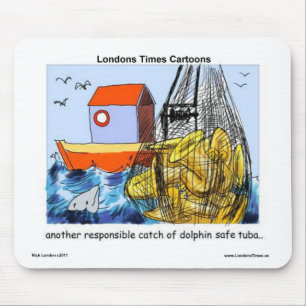 Dolphin-Safe Tuba Funny Gifts Tees Mugs & Cards Mouse Mat