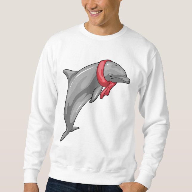Dolphin Scarf Sweatshirt (Front)