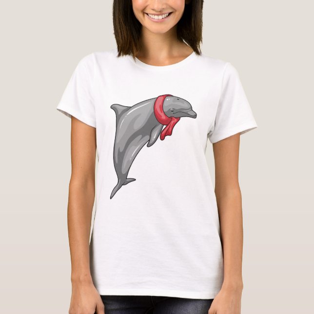 Dolphin Scarf T-Shirt (Front)