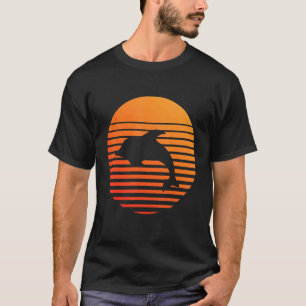 Dolphin Shadow Silhouette In Front Of A Sun T-Shirt