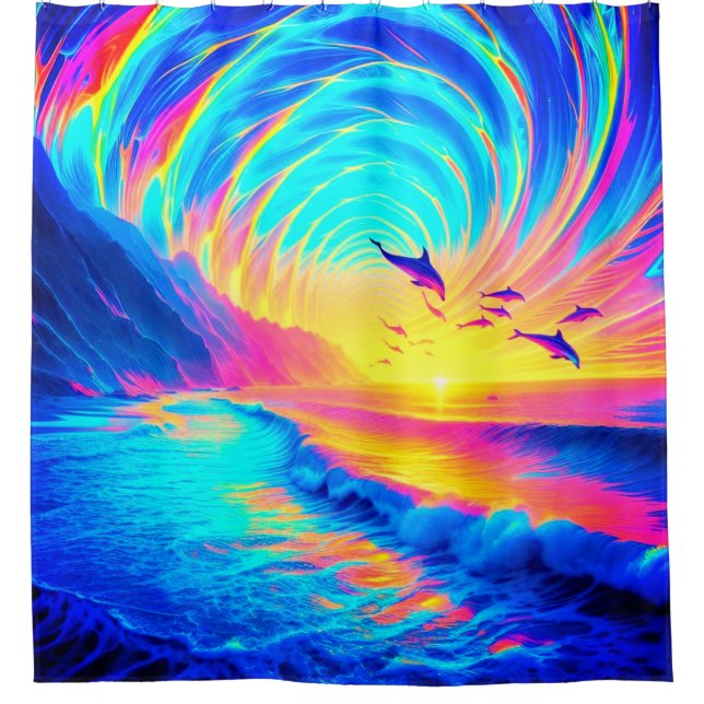 Dolphin Shower Curtain (Front)