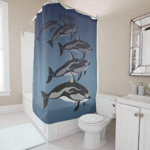 Dolphin Shower Curtain Dolphin Art Bathroom Decor