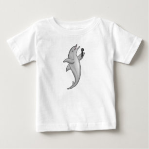 Dolphin Singer Microphone Baby T-Shirt