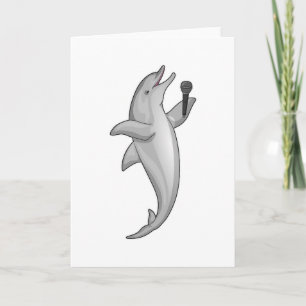 Dolphin Singer Microphone Card