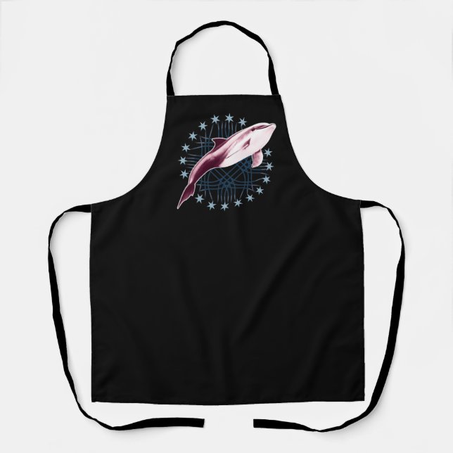 Dolphin Slick Graphic Design Apron (Front)