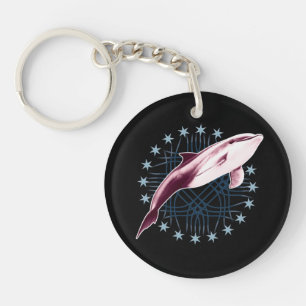 Dolphin Slick Graphic Design Key Ring