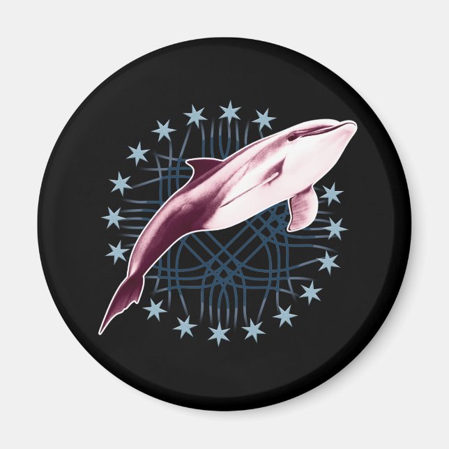Dolphin Slick Graphic Design Magnet (Front)
