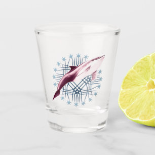 Dolphin Slick Graphic Design Shot Glass