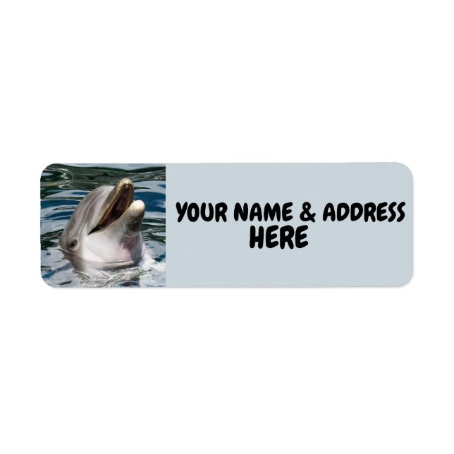DOLPHIN SMILING RETURN ADDRESS LABELS (Front)