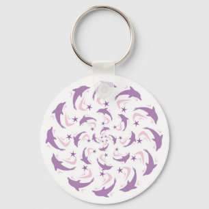 Dolphin spiral key ring