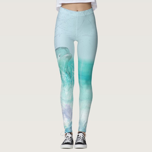 Dolphin Splash Leggings (Front)