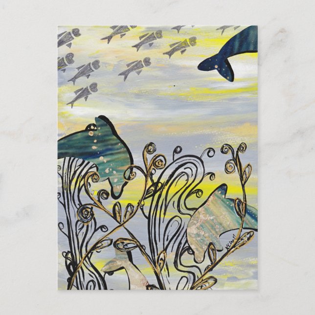 Dolphin Splash Postcard (Front)
