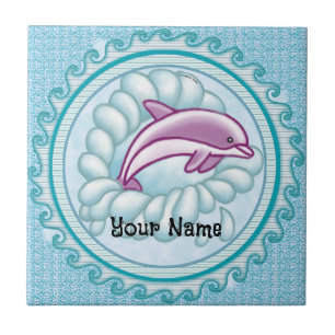Dolphin Splash   Tile
