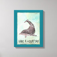 Dolphin Splashing Around Says Have A Great Day
