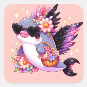 Dolphin  square sticker