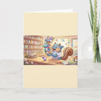 Dolphin Squirrel Apothecary Card