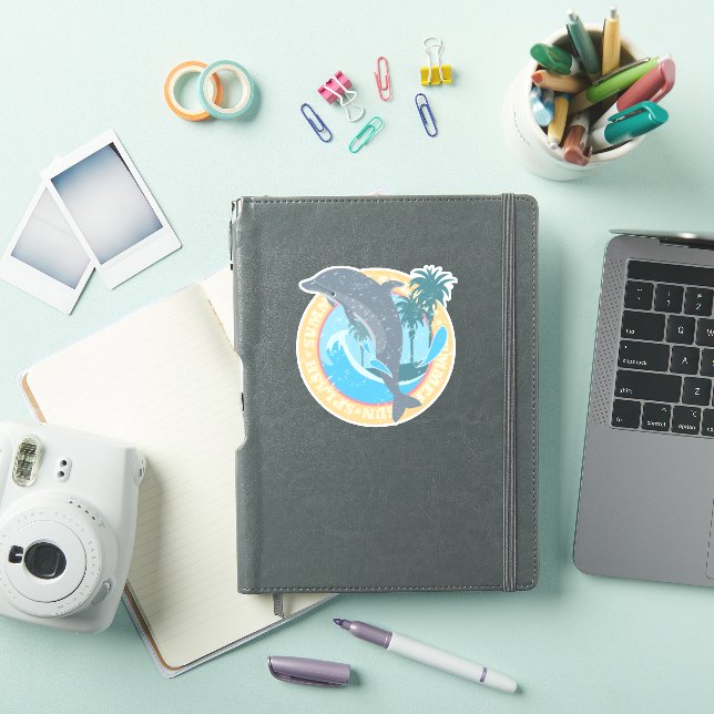 Dolphin Summer Splash Graphic Sticker (iPad Cover)