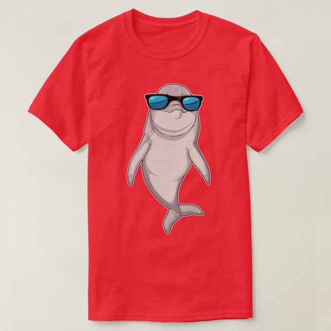 Dolphin Sunglasses T-Shirt (Design Front)