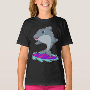 Dolphin Surfer Surfboard T-Shirt