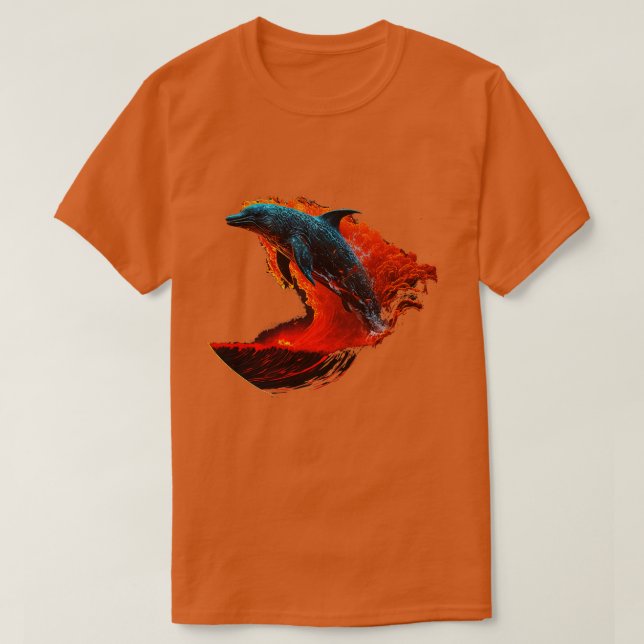 Dolphin Surfing T-Shirt (Design Front)