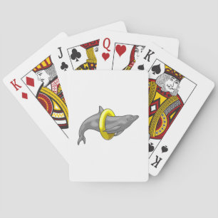 Dolphin Swimming Lifebuoy Playing Cards