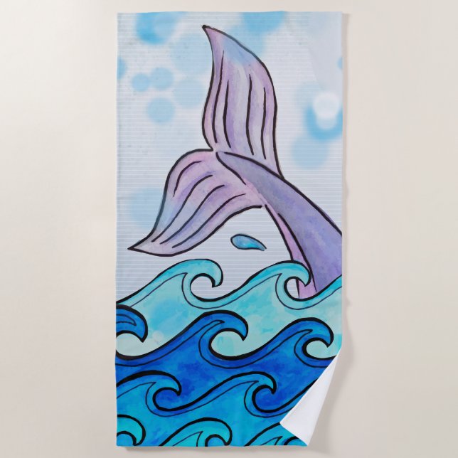 Dolphin Tail Beach Towel (Front)
