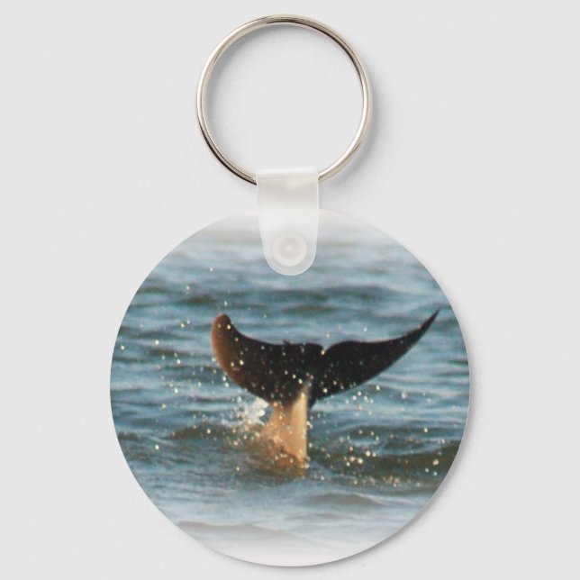 Dolphin Tail up Key Ring (Front)