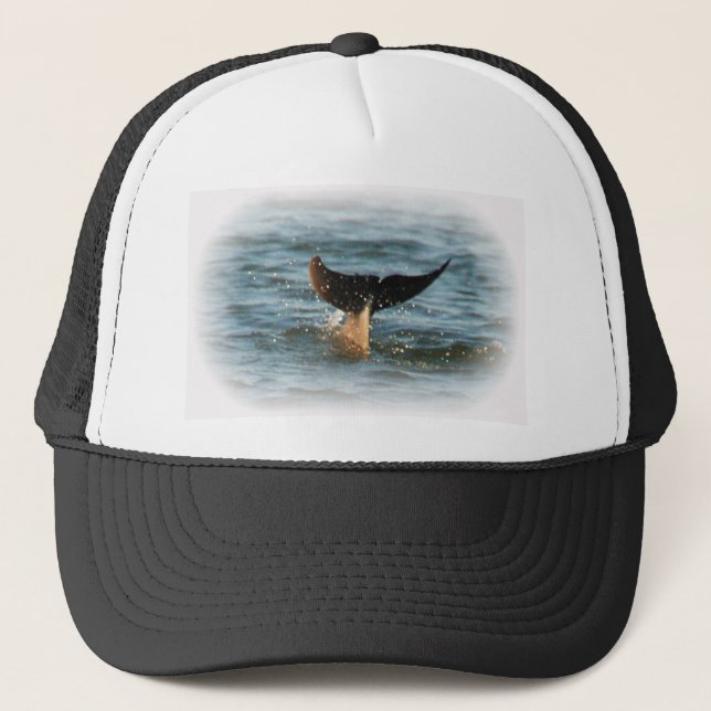 Dolphin Tail up Trucker Hat (Front)