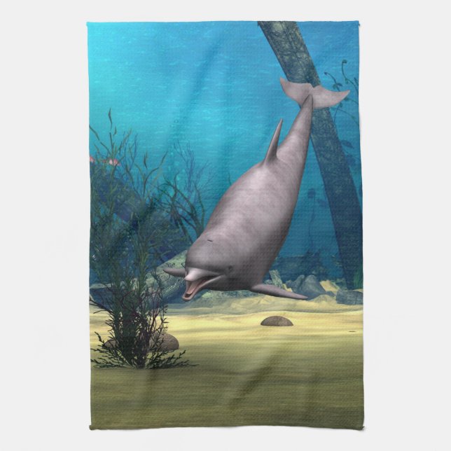 Dolphin Tea Towel (Vertical)