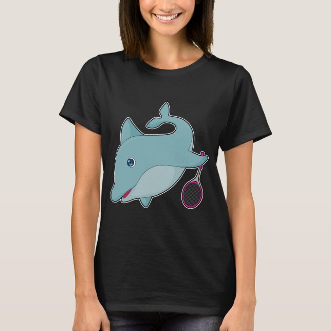 Dolphin Tennis Tennis racket T-Shirt (Front)