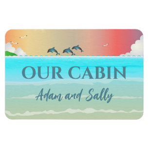Dolphin Themed Cruise Ship Door Magent Magnet