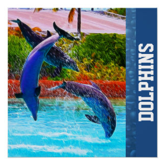 Dolphin Trio Poster