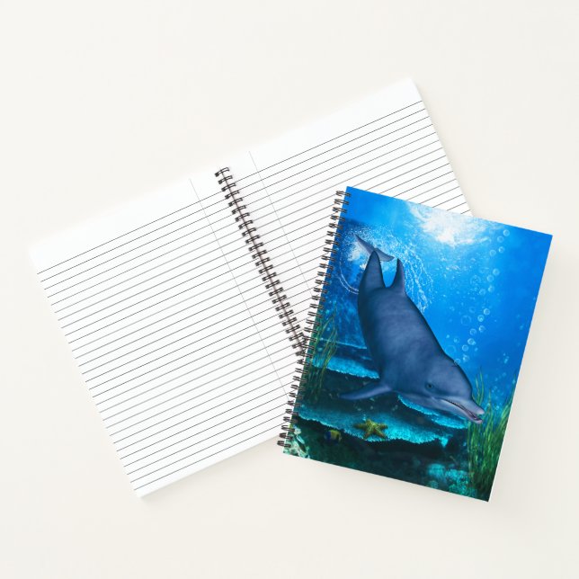 Dolphin Underwater Notebook (Inside)