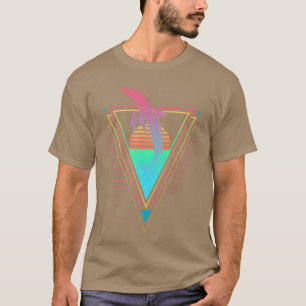 Dolphin Vaporwave Synthwave 90s 80s Sunset gift T-Shirt