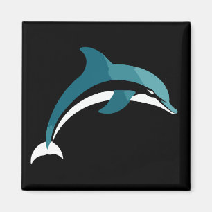 Dolphin Vector Art Animal Modern Urban Graphic Magnet