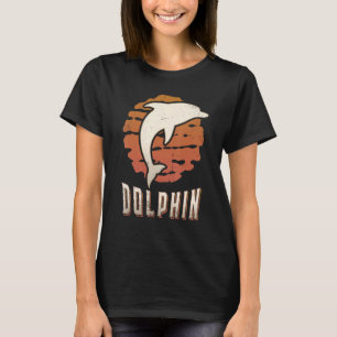Dolphin Vintage Retro Classic Animal Sunset T-Shirt