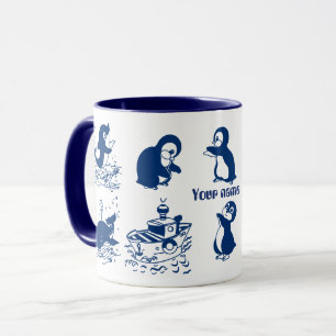 Dolphin, Whales and Penguins Mug