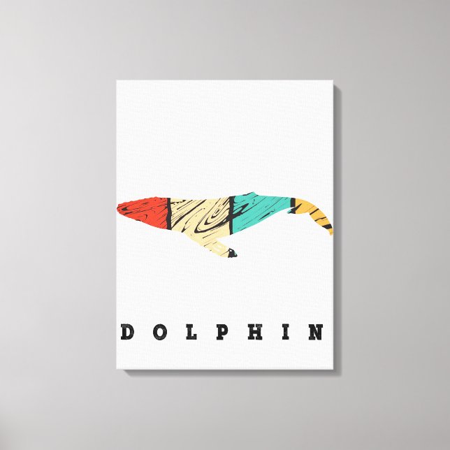 Dolphin, why you are so cute !?! canvas print (Front)