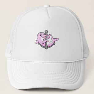 Dolphin with Anchor Trucker Hat