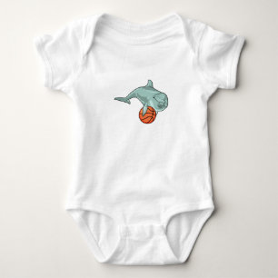 Dolphin with Basketball Baby Bodysuit