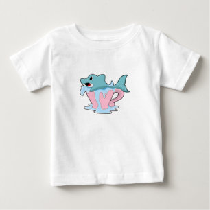 Dolphin with Cup of Water.PNG Baby T-Shirt