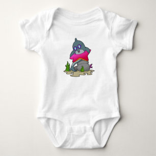 Dolphin with Glasses Baby Bodysuit