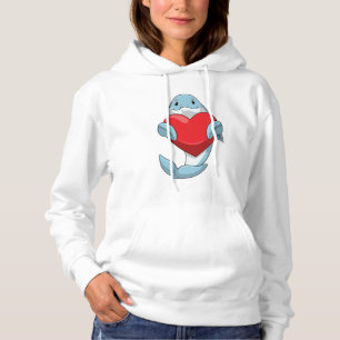 Dolphin with Heart Hoodie