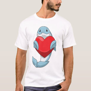 Dolphin with Heart T-Shirt