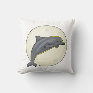 Dolphin with Moon Cushion