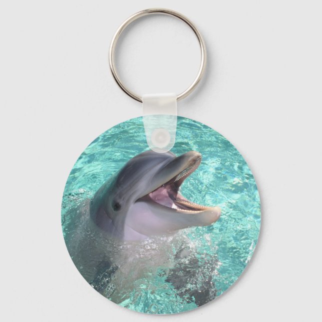 Dolphin with open mouth key ring (Front)