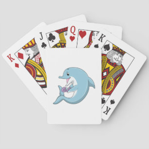 Dolphin with Pearl Playing Cards