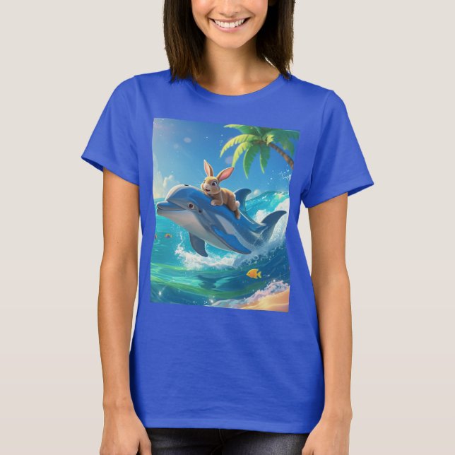 Dolphin with Rabbit T-Shirt (Front)